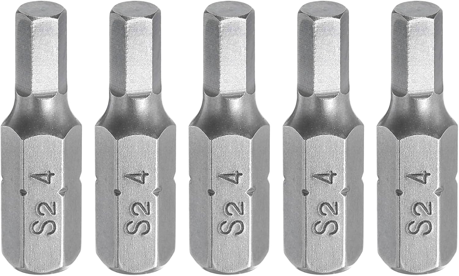 HARFINGTON 5pcs Hex Bits 1/4" Hex Shank H5 Head 1" Length S2 Steel Hexagon Wrench Drill Bit for Repair Work Electric Screw Driver