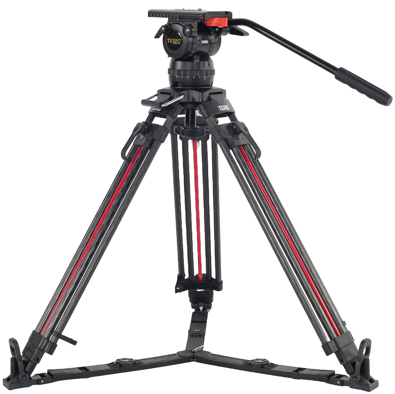 Teris TS120CF-Q Fluid Head Tripod Kit Designed for Professional Photographers and videographers Unrivaled Stability Precision Control and Performance