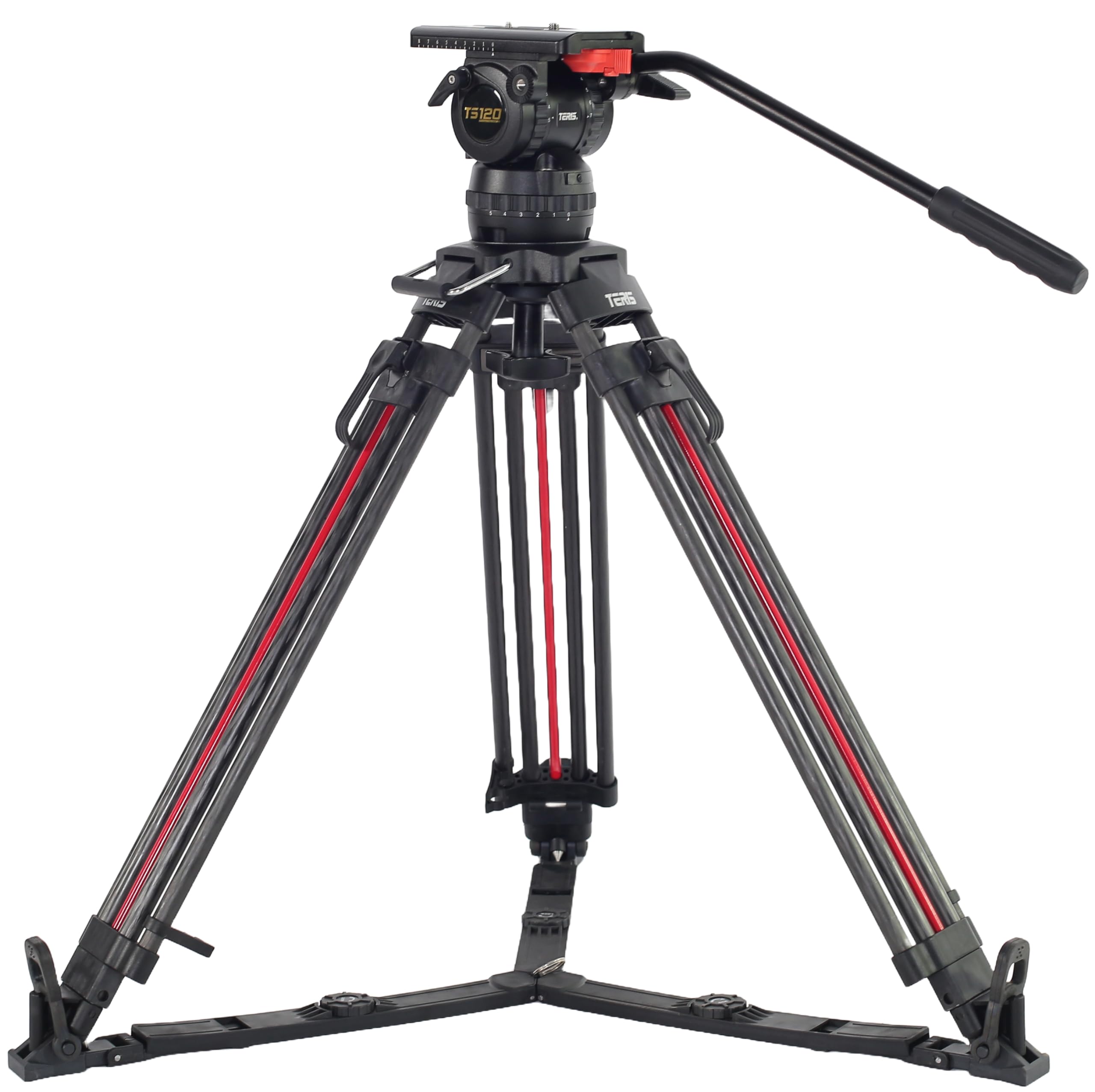 Teris TS120CF-Q Fluid Head Tripod Kit Designed for Professional Photographers and videographers Unrivaled Stability Precision Control and Performance