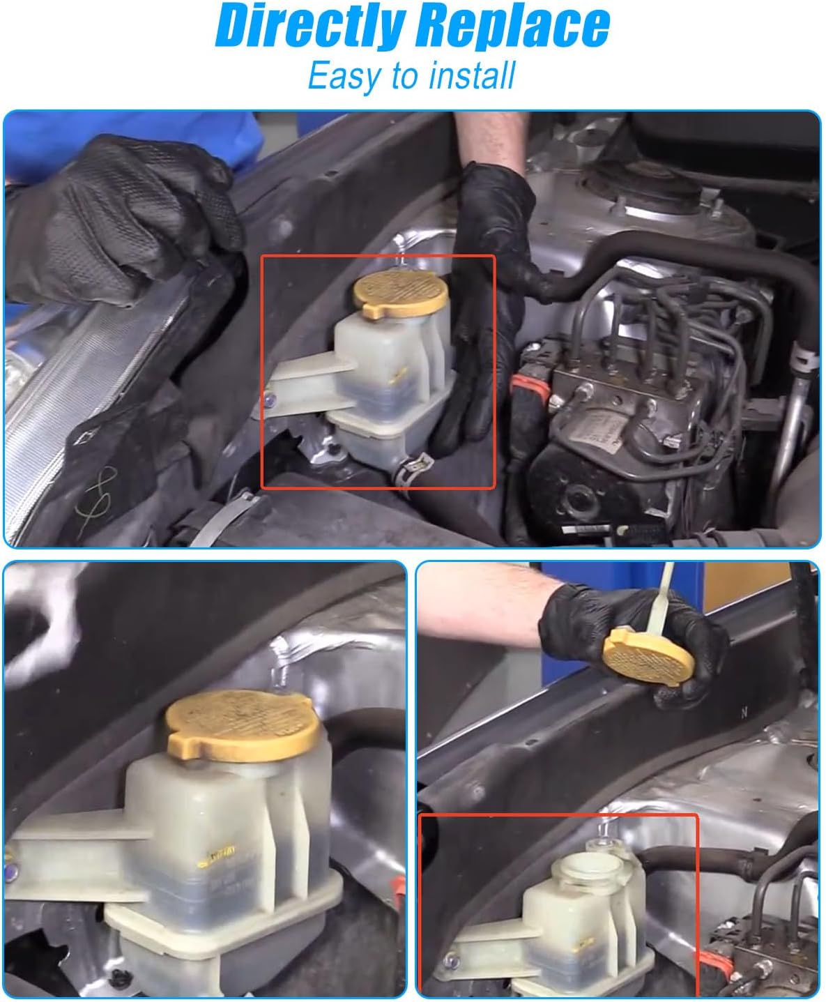 Power Steering Reservoir Tank with Cap Fit for Subaru Forester 2009-2013 Impreza 2008-2014 WRX 2015-2017 WRX STI 2.0L 2.5L Replace 34630AG001 34630AG000 Durable Leak-Resistant Fluid Tank
