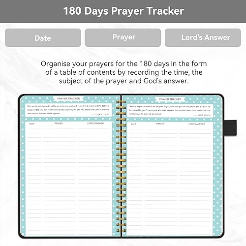 Miniatura 2 de Regolden-Book Diario de oración para mujer, diario bíblico diario de tapa dura, diario devocional, versículo inspirador en espiral para regalos