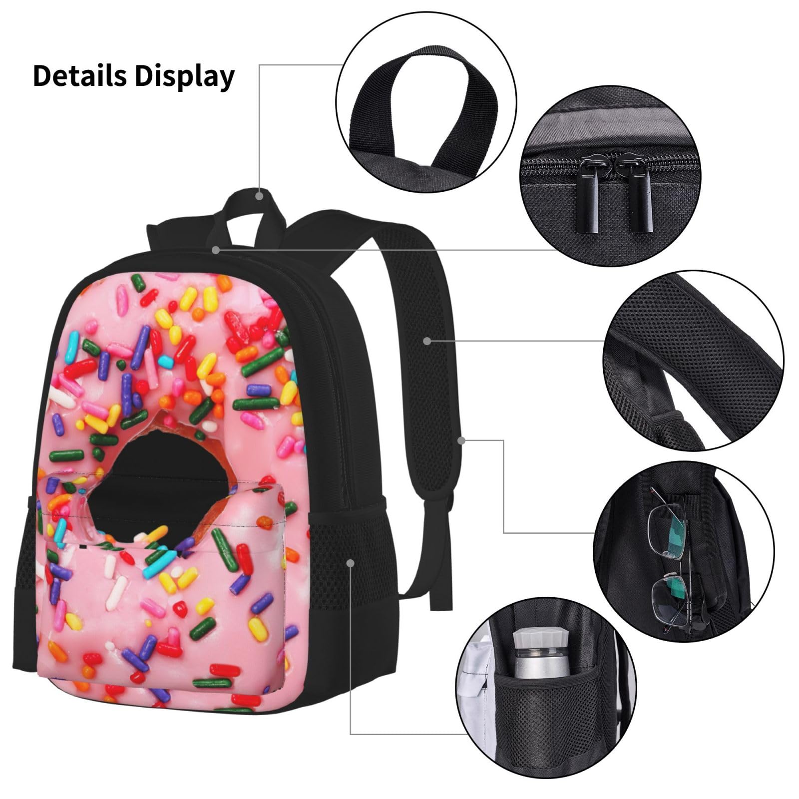 Zaino, borsa portapranzo, astuccio, set da 3 pezzi, per lavoro e