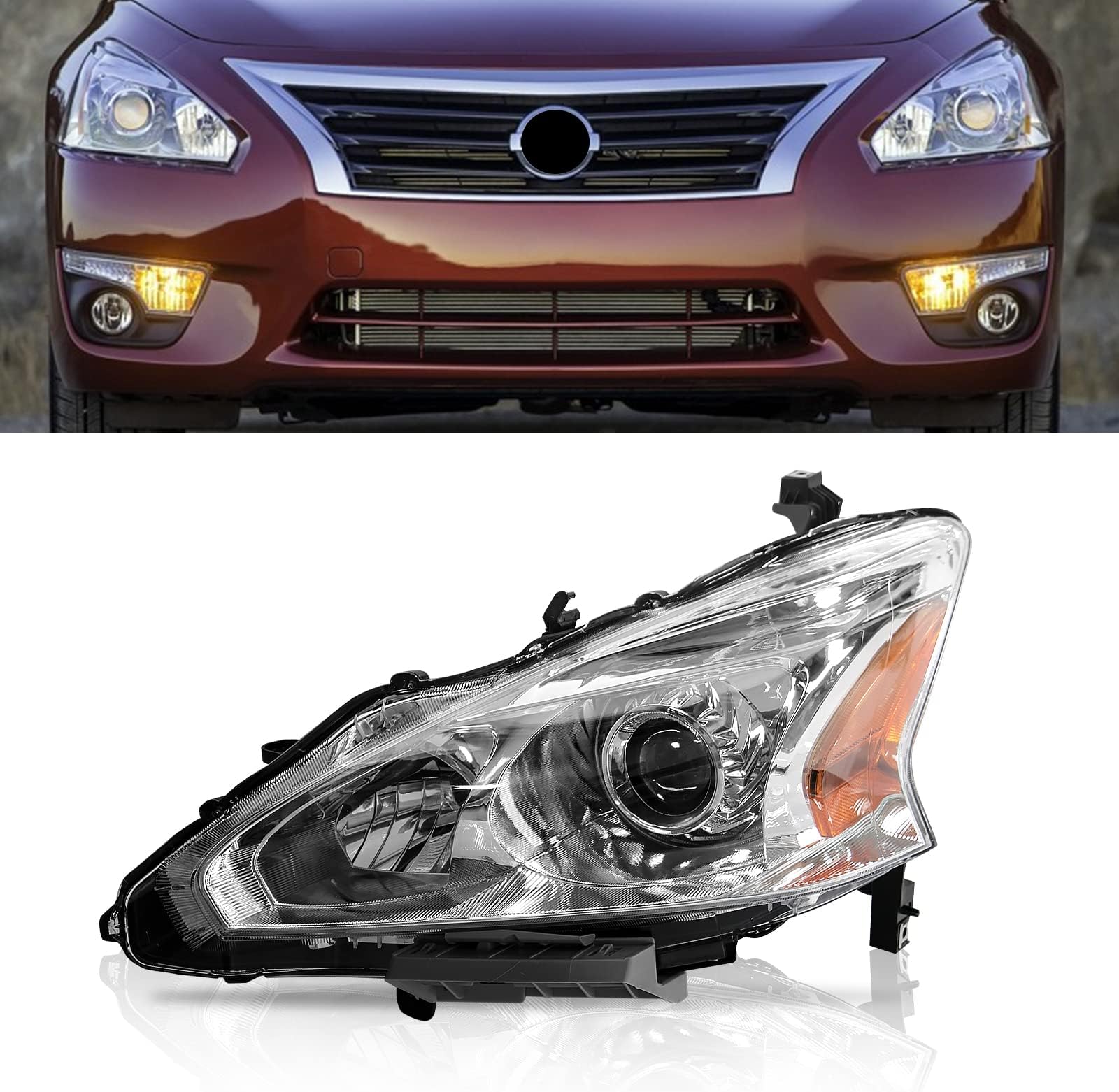 For Nissan Altima Sedan Headlights Lamps Set 2013 2014 2015