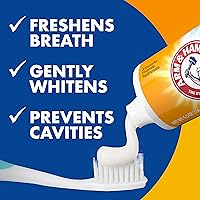 Vista 3 de ARM & HAMMER Pasta dental Plus TheraBreath refrescantes para el aliento, sabor menta helada, pasta dental para blanquear dientes, flúor anticaries
