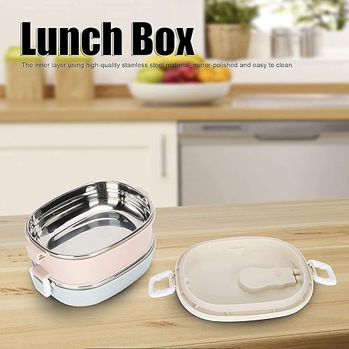 Miniatura 3 de Lonchera de 60.9 fl oz, recipientes de almuerzo de acero inoxidable 304 para adultos, portátil, a prueba de fugas, ecológica, para alimentos fríos y