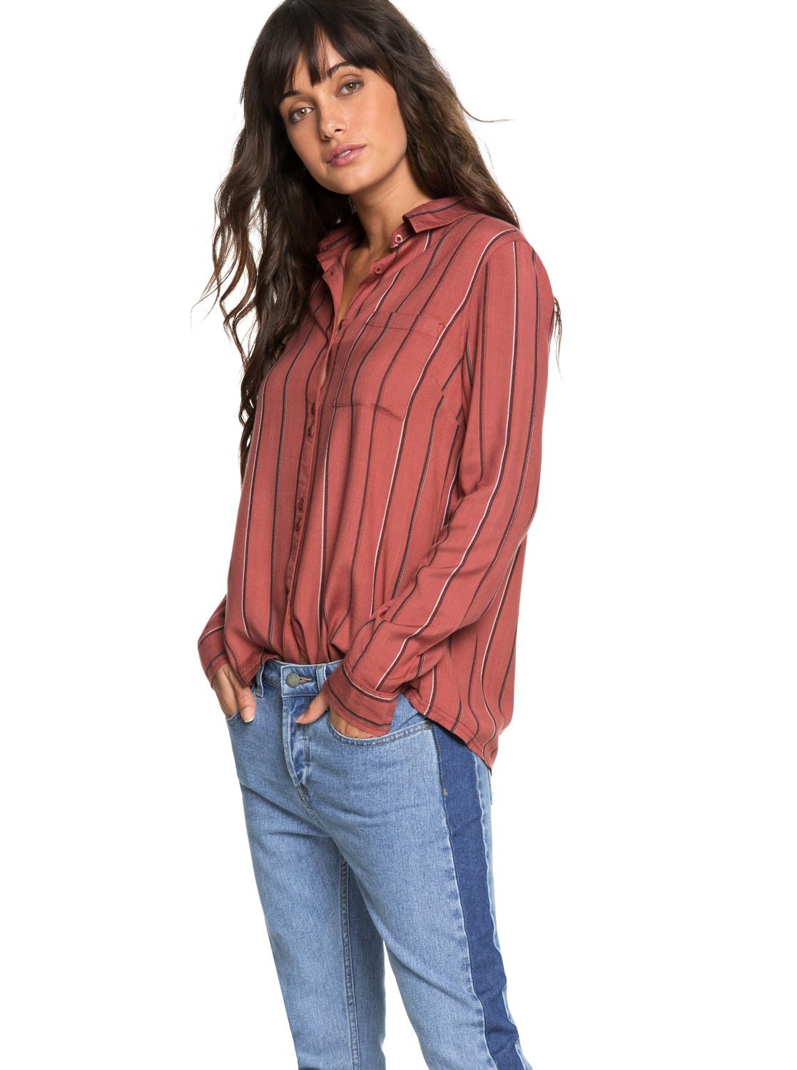 Roxy Women's Concrete Streets Stripe Shirt