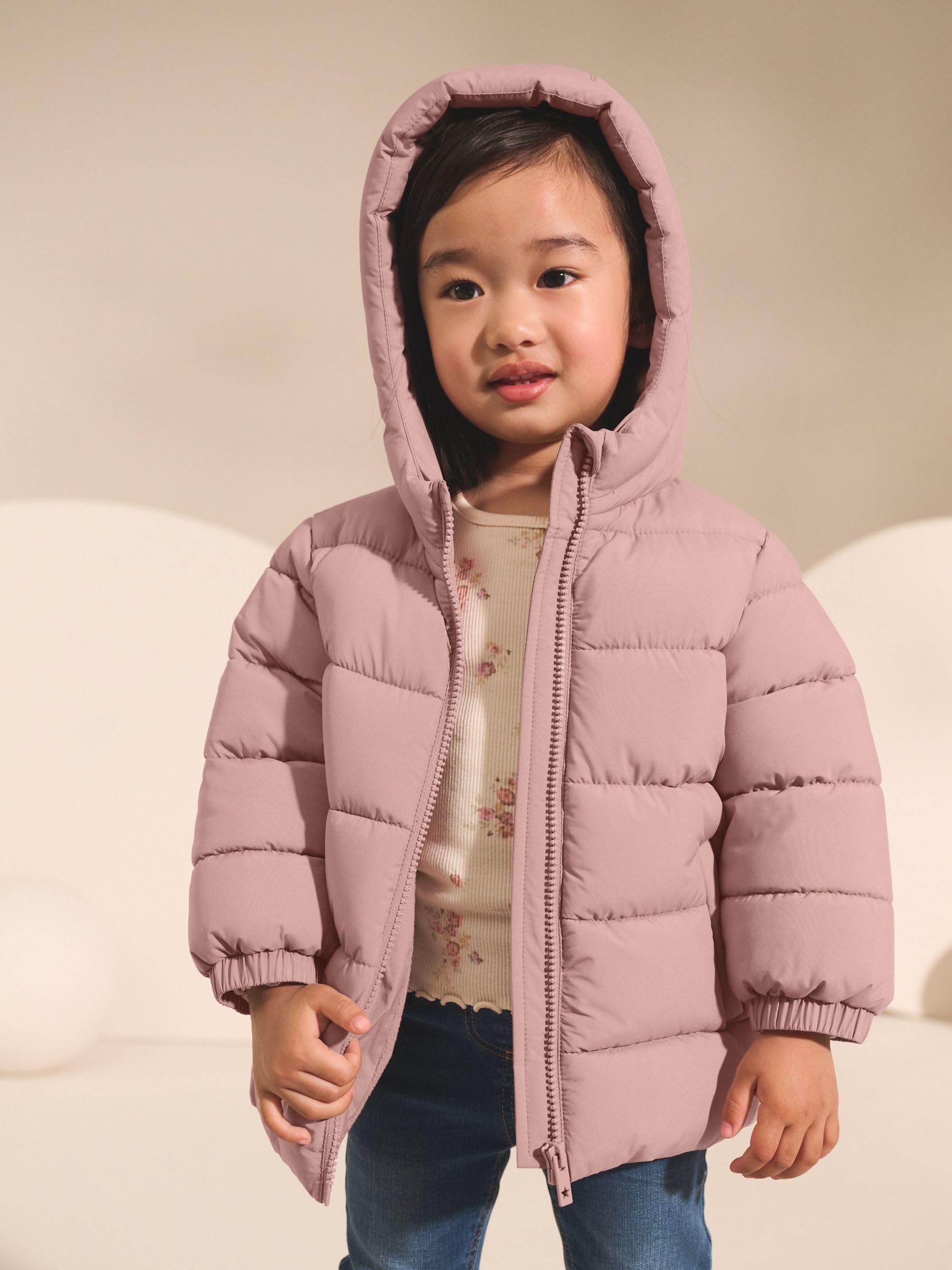NEXT Niñas Abrigo acolchado impermeable con capucha y forro polar