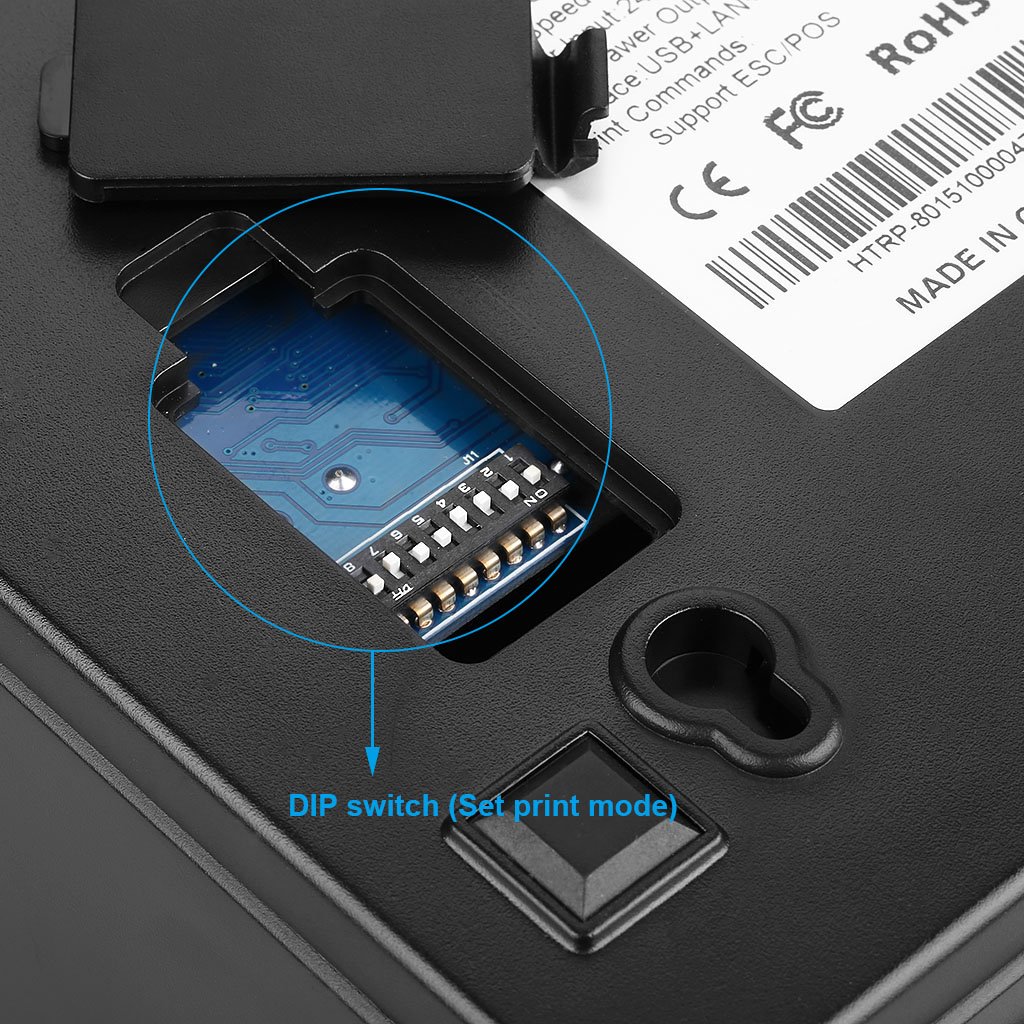 EXCELVAN Senza Fili Stampanti a Matrice WiFi 300mm/sec 80mm Auto-Cut Stampante Termica DOT ESC/POS Wireless Thermal Receipt Stampante USB Ethernet Port
