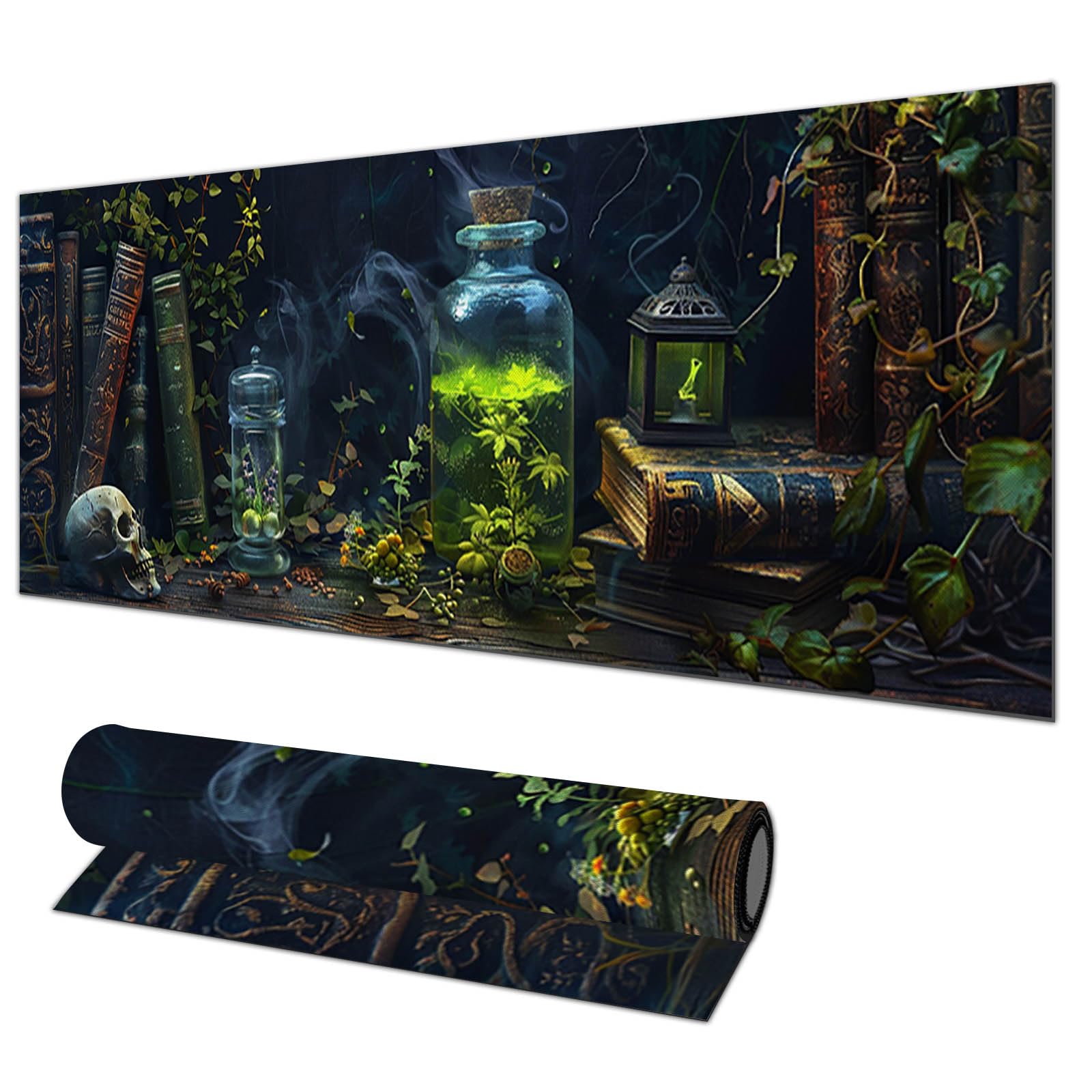 Tapis de souris botanique antidérapant résistant pour bureau de jeu - 8