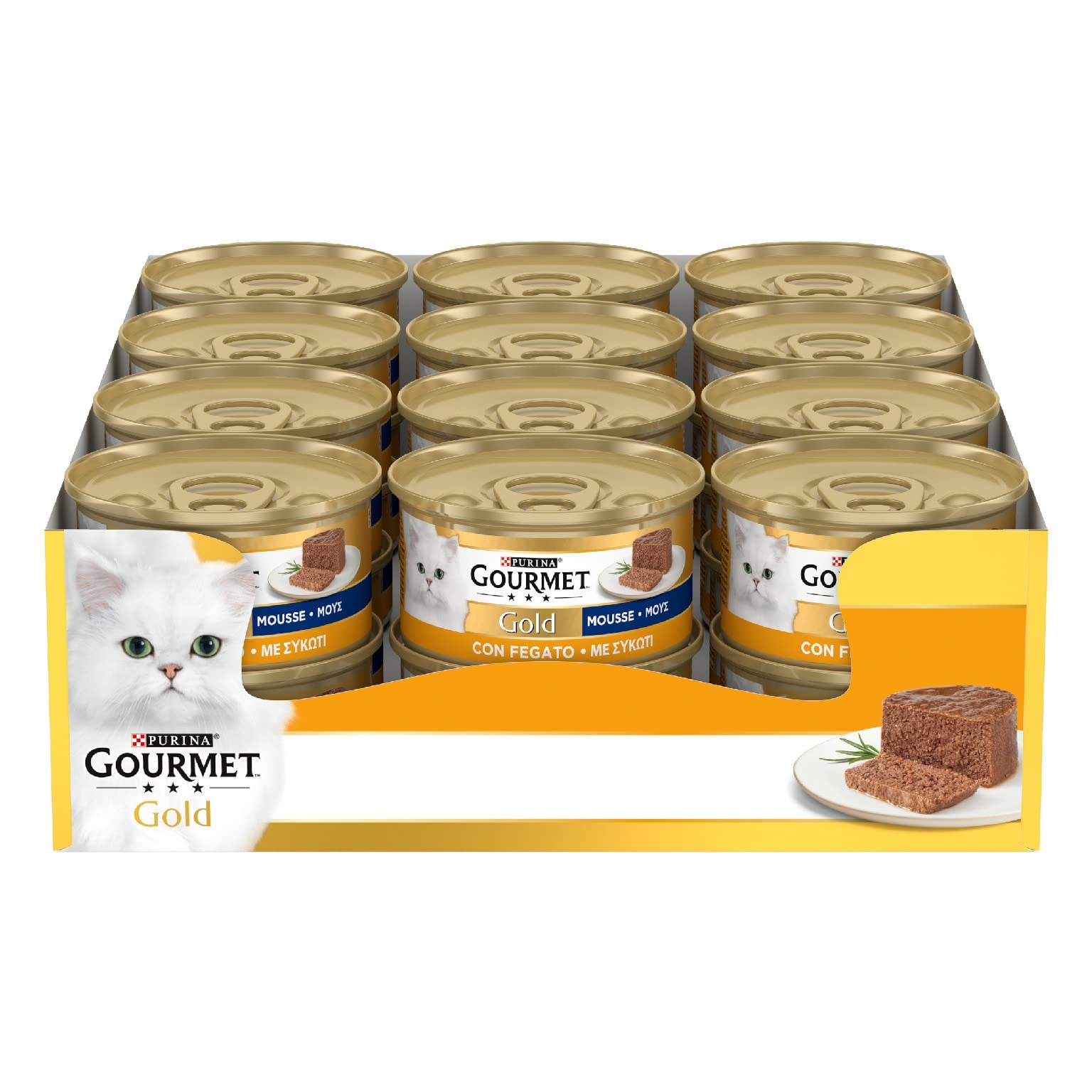 GOURMET GOLD Cibo umido per gatti adulti Mousse con Fegato 24 lattine da 85g