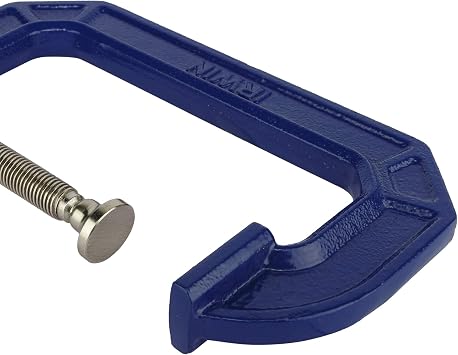 Irwin 225106 C-Clamp, 900 lb Clamping, 6 in Max Opening Size, 3-1/2 in D Throat, Steel Body, Blue Body