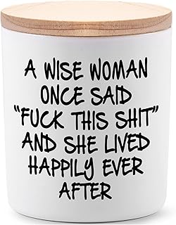 Birthday Candles Gifts for Women Funny Unique Sister Best Friend Her Wife Girlfriend Gifts for Mothers Day A Wise Woman Once Said F This Lavender Scented Soy Candle
