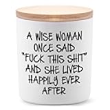 Birthday Candles Gifts for Women Funny Unique Sister Best Friend Her Wife Girlfriend Gifts for Valentines Day Mothers Day Christmas A Wise Woman Once Said F This Lavender Scented Soy Candle