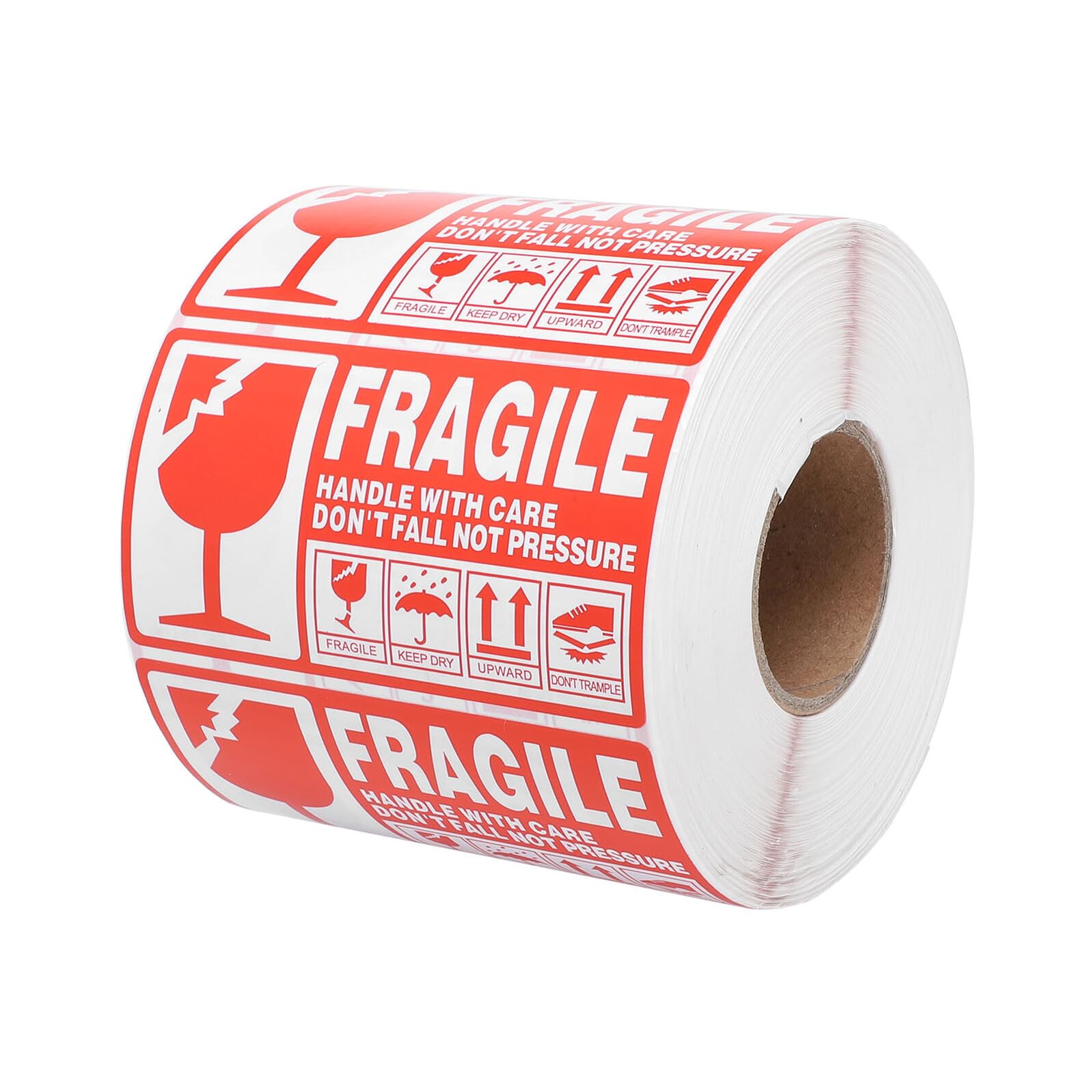 COHEALI Etichette Adesive Fragili per Imballaggio e Spedizione Avviso Maneggiare con Cura 90X50Mm Rotolo da 1000 Pezzi Adesivi per Scatole e Pallet Alta Visibilità e Facile