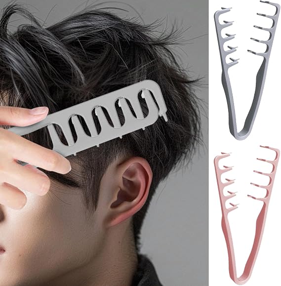 2pcs Texture Comb, 22.5x10.5x2.4cm, Volumizing Wide Tooth Comb, Hair Styling Appliances, Bangs Seam Grooming Accessory, For Women Men