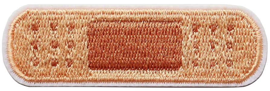 オリジナル　刺しゅう　アイロン接着タイプ３枚 Amazon.co.jp: ワッペン 絆創膏 3枚セット アイロン接着