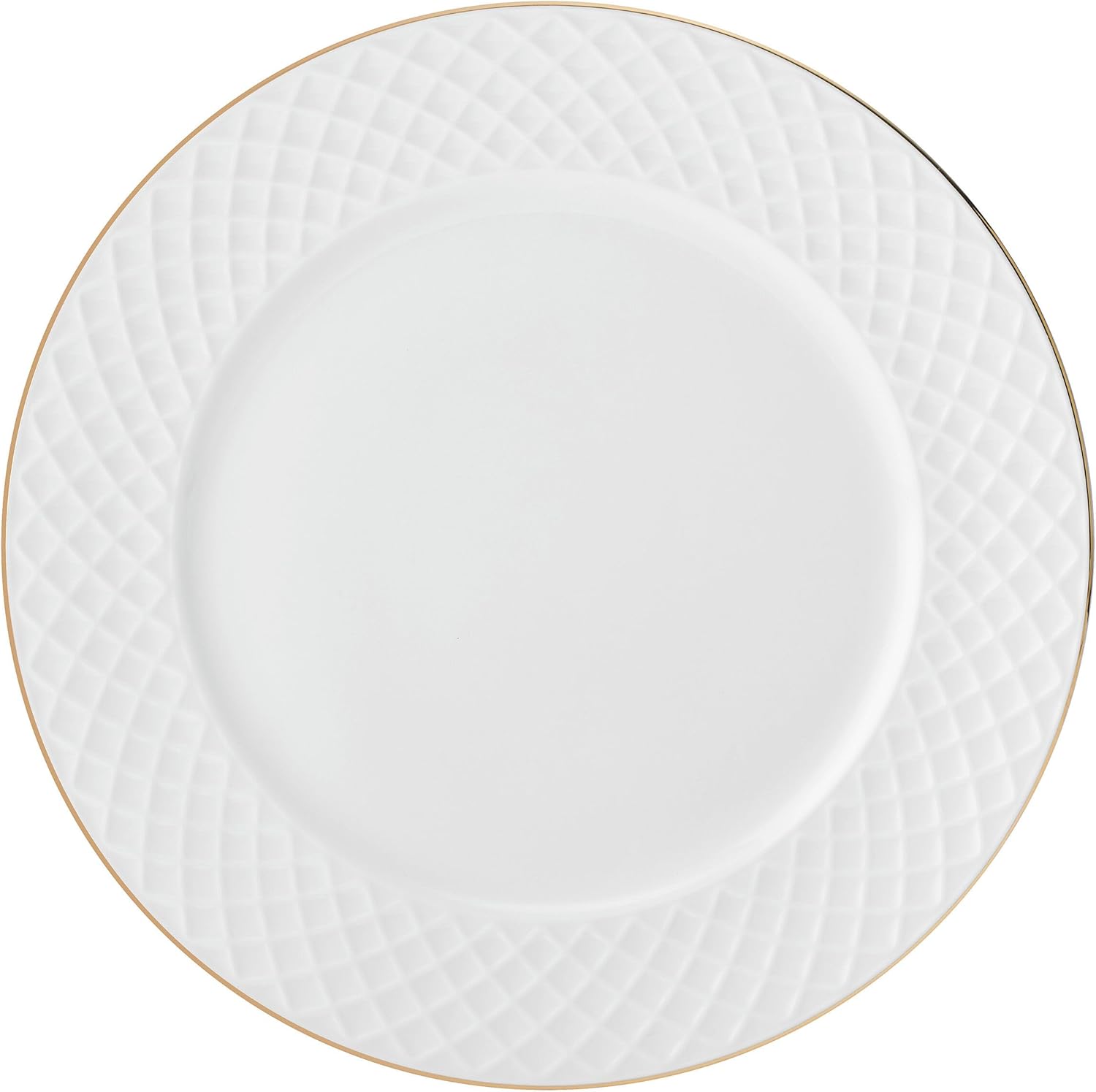 Mikasa Trellis Gold Rim Bone China Lightweight Chip Resistant 12 Piece Dinnerware Set, Service for 4 - Image 8