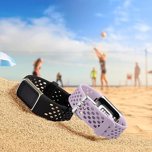 Miniatura 6 de Getino Compatible con Fitbit Charge 5 bandas para mujeres y hombres, correa deportiva de repuesto suave, transpirable, cómoda, pulseras ajustables