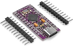 OSOYOO Pro Micro Development Board ATMEGA32U4 5V/16MHZ Microcontrollore USB-C per Arduino Micro Leonardo Bootloader con 2 row pin header