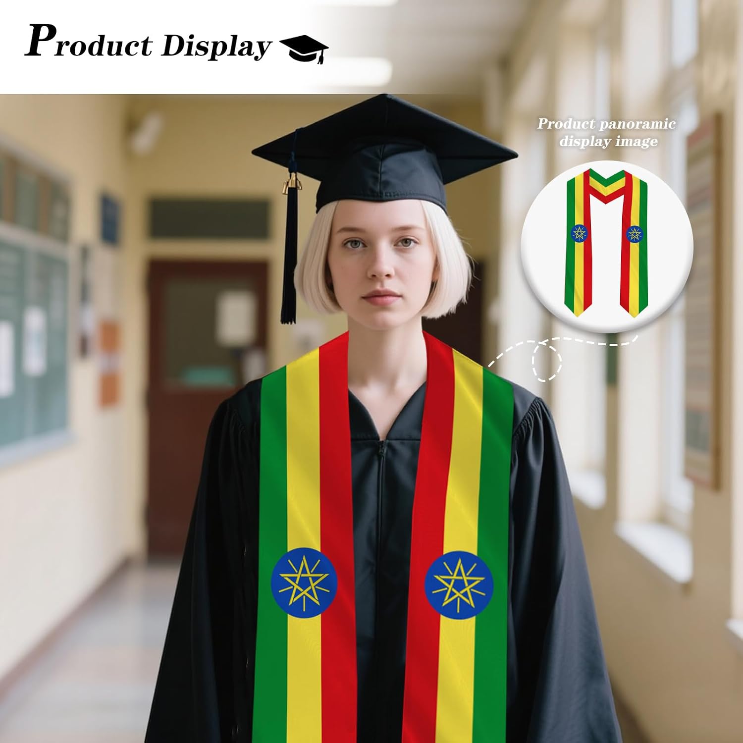 Albania Country Flag Graduation Stole Sash Double-Layer Ceremonial Scarf (Somalia)