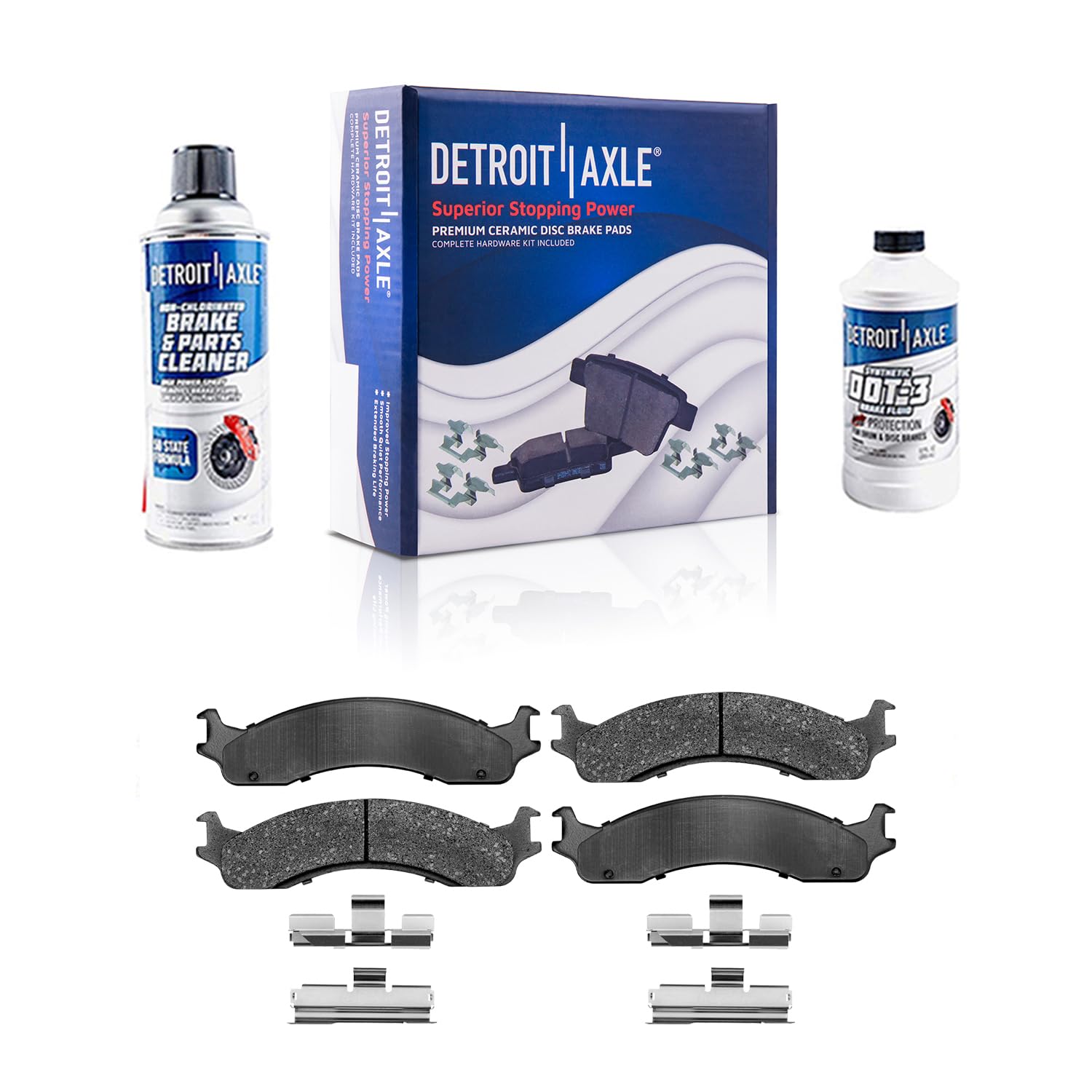 Detroit Axle Front Brake Pads for Ford E-Series Van