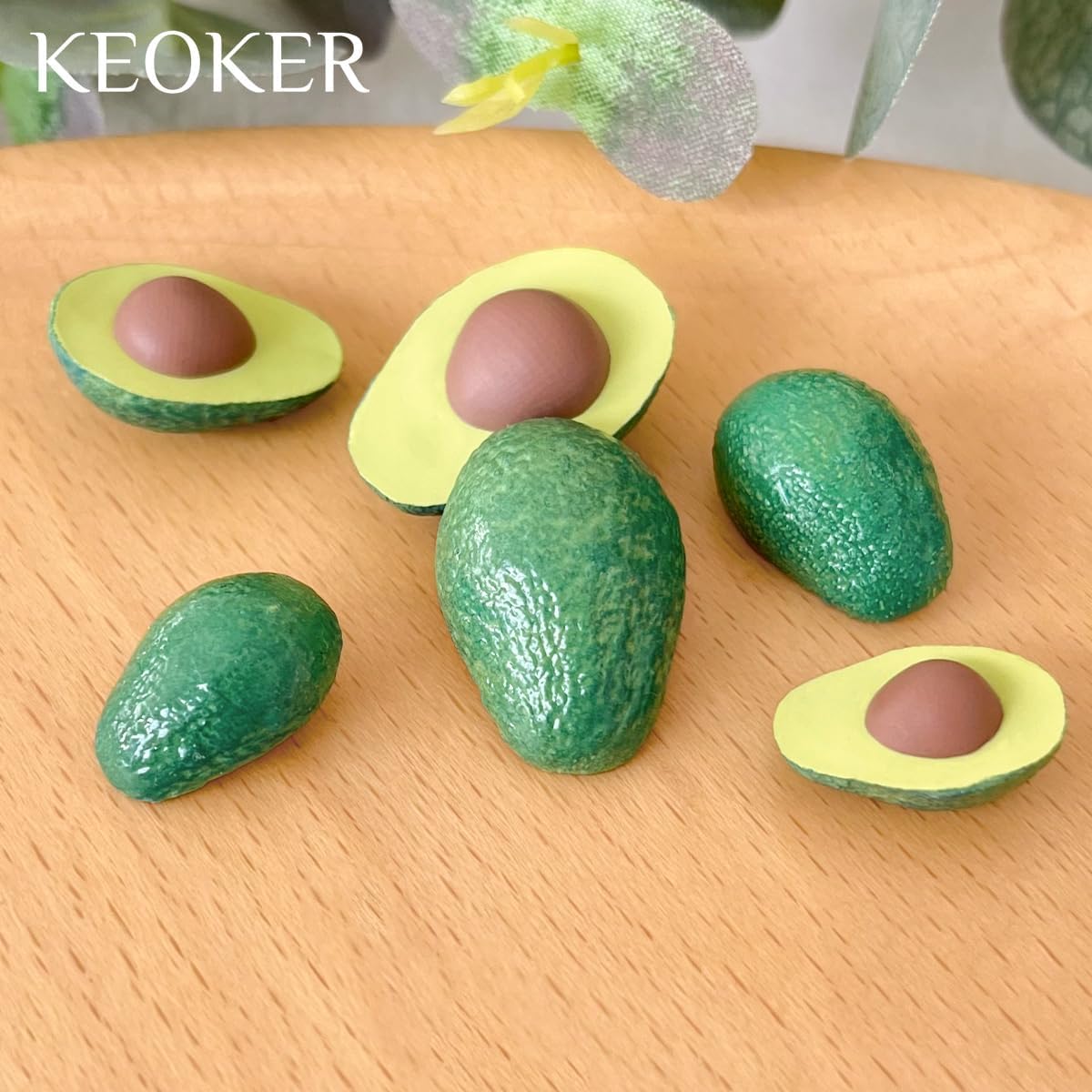 Keoker Avocado Polymer Clay Molds, 3D Shape Fruit Polymer Clay Molds for Jewelry