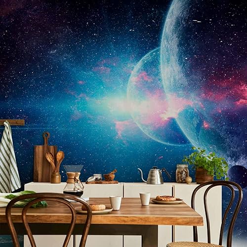 Miniatura 6 de artgeist Mural de pared Cosmos, 116 x 83 pulgadas, papel tapiz autoadhesivo extraíble grande, papel tapiz decorativo de pared, diseño de estrellas,