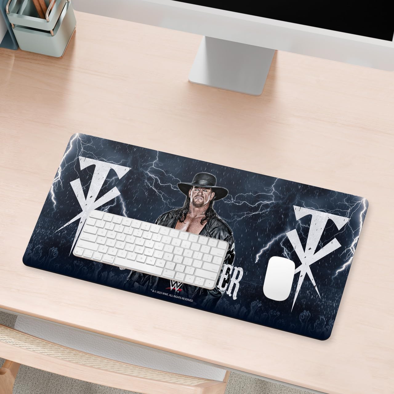 Head Case Designs Officially Licensed WWE Portrait The Undertaker 23.62 x 11.81 x 0.12 inches (600 x 300 mm) - L Gaming Office Desk PC Keyboard Mouse Mat Pad image 4