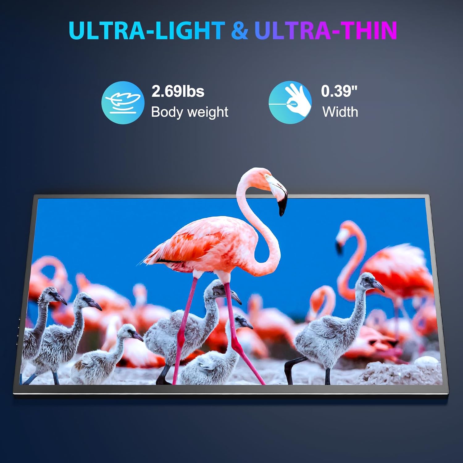 18.5 Inch Portable Monitor for Laptop, 120Hz FHD 1080P 100% sRGB Travel Monitor… thumbnail 7