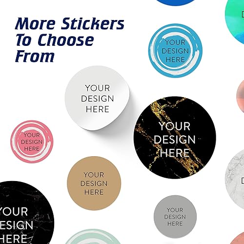 Vista 1035 de DayStar Custom Signs & Design - 100 adhesivos de vinilo personalizables, con texto, imagen, diseño y logotipo; adhesivos para logotipo de embalaje