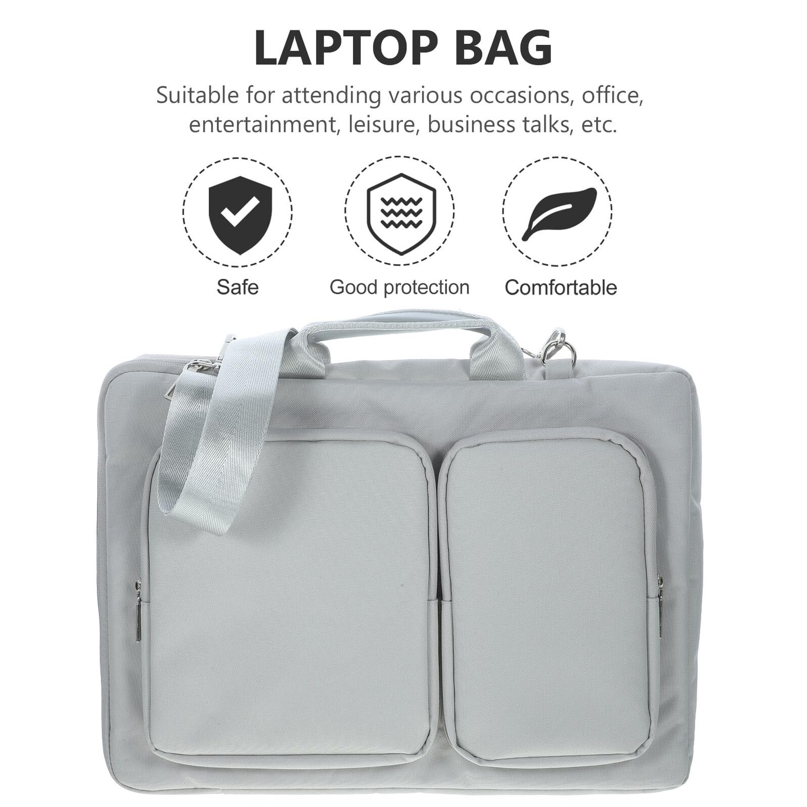 GALPADA 1pezzi Borsa per Laptop Custodia per Notebook Organizer Doppio Tasche Interne per Cellulari Mouse Dischi Rigidi Leggero e Portatile Adatto per Ufficio