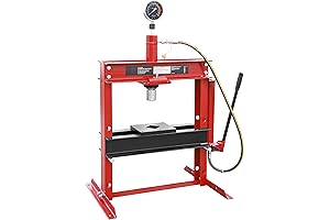 BIG RED Torin Steel Benchtop Hydraulic Press with Gauge