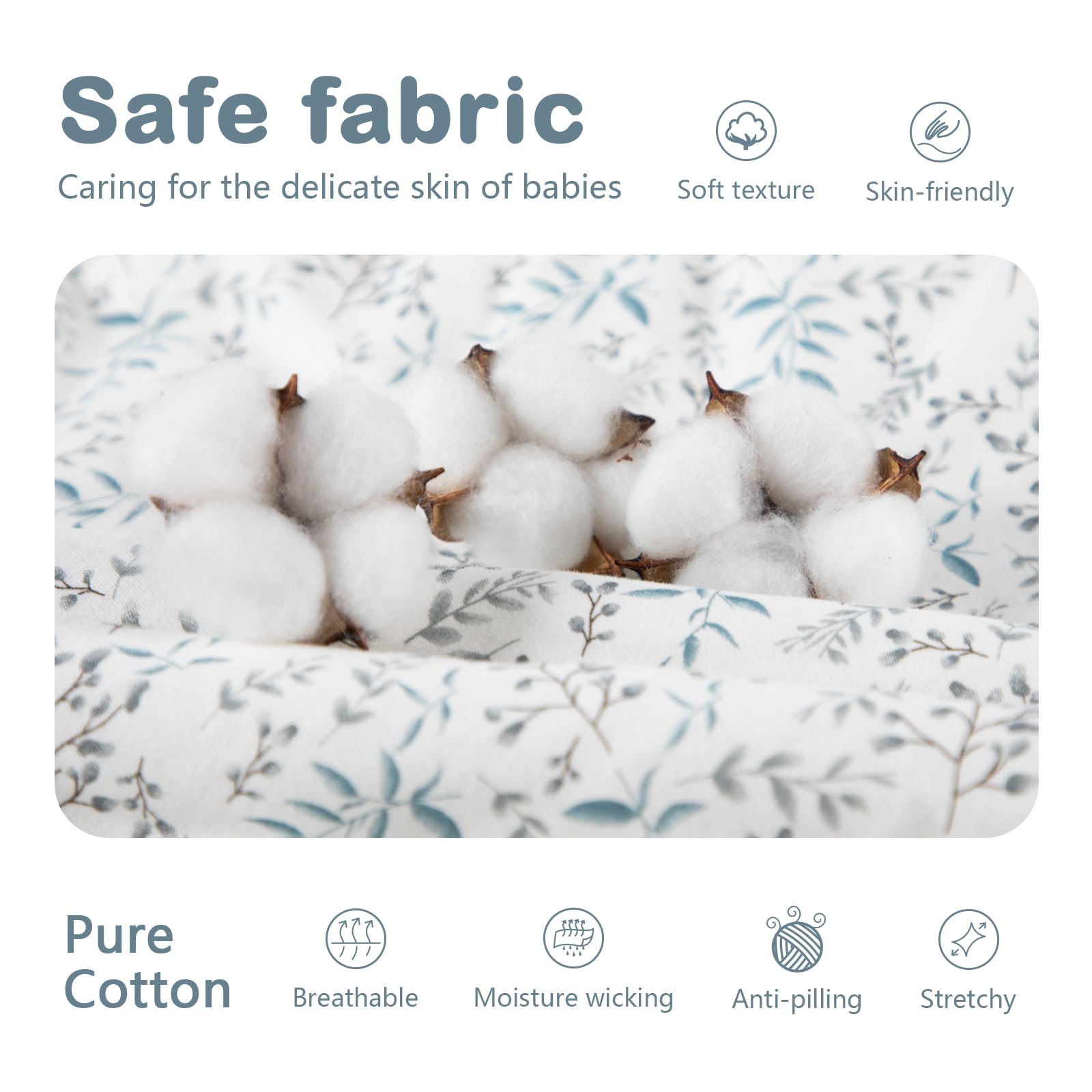 Mosebears Baby Winter Sleeping Bag Children's Sleeping Bag 2.5 Tog Sleeping Bag Made of 100% Cotton Various Sizes from Birth to Age 18 Months All Year Round Sleeping Bag - Image 3