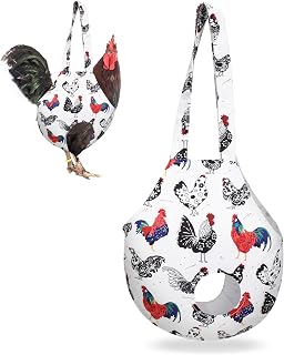 Chicken Holder Bag, Chicken Medic Bag, Portable Chicken Carrier with Handle for Hen Rooster Poultry Transport Traveling Hiking Driving (14.1x 14.5 Inch)