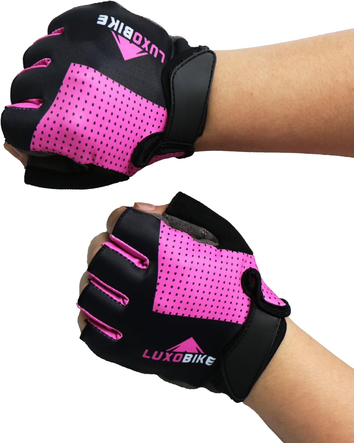 LuxoBike Cycling Gloves Bicycle Gloves Bicycling Gloves Mountain Bike Gloves – Anti Slip Shock Absorbing Padded Breathable Half Finger Short Sports Gloves Accessories for Men/Women : Sports & Outdoors