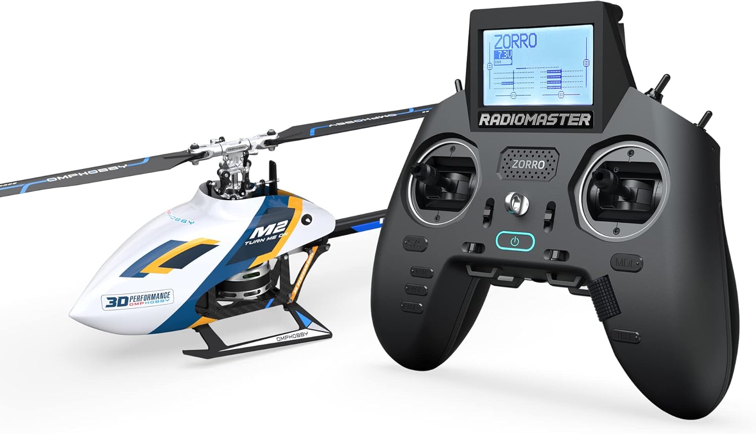 OMPHOBBY M2 EVO Ready To Fly RC Helicopter Outdoor Dual Brushless
