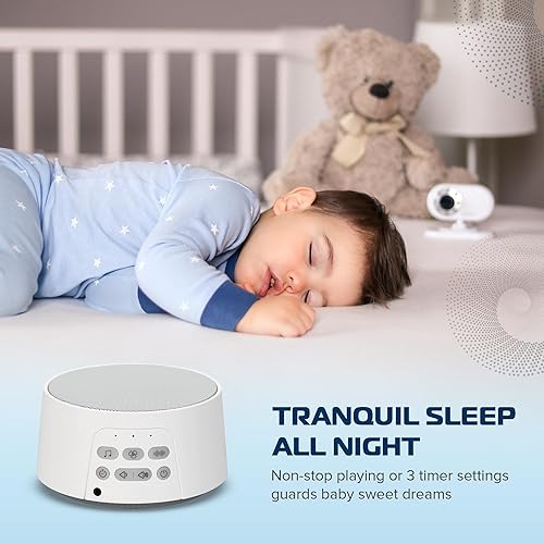 Miniatura 4 de Máquina de ruido blanco ruidoso rosa y marrón con 28 sonidos relajantes, máquina de sonido calmante para el sueño para bebés, niños y adultos,