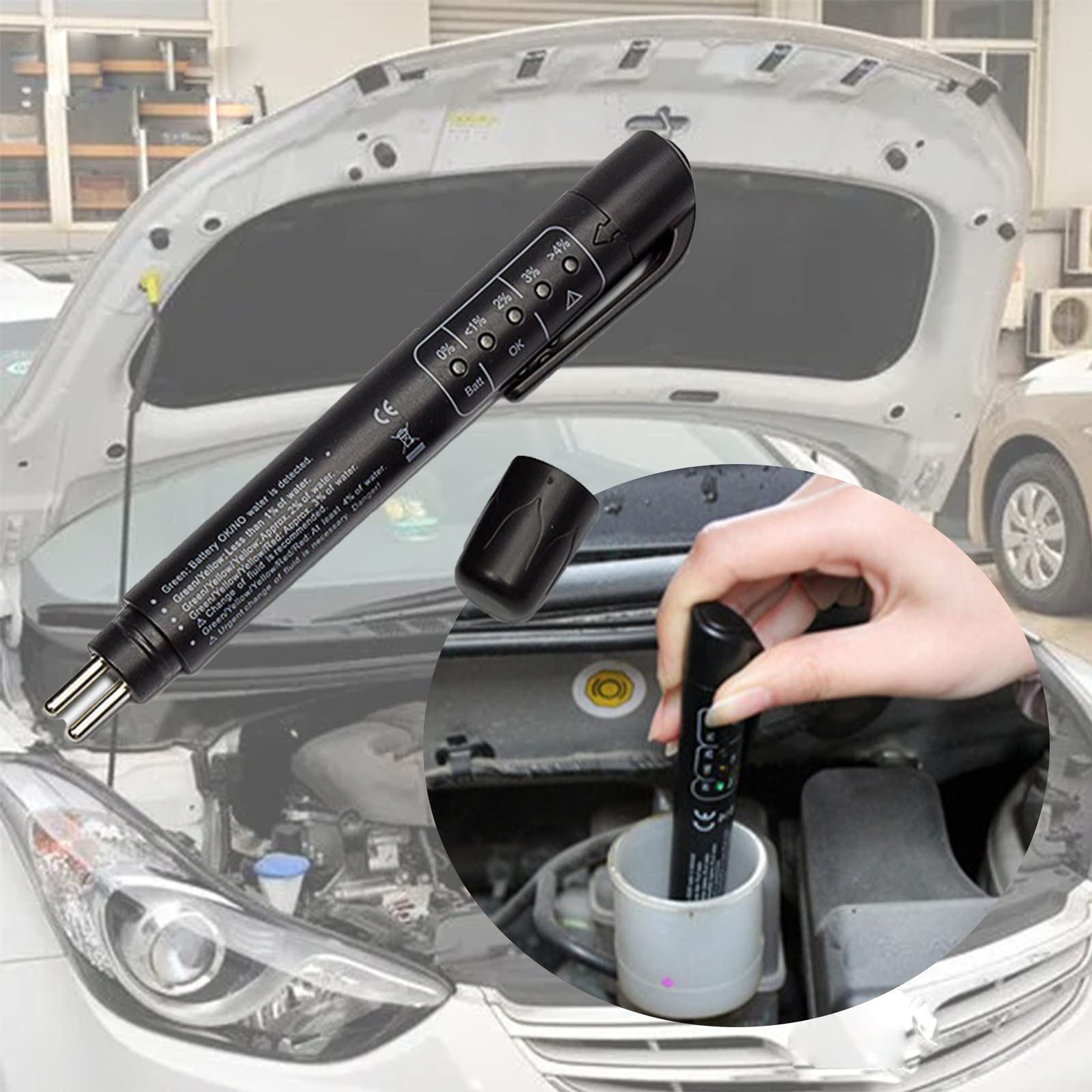 Tester Liquido Freni Auto Universale - Strumento Portatile Con LED Per DOT3, DOT4, DOT5 | Misuratore Umidità - Foto 11