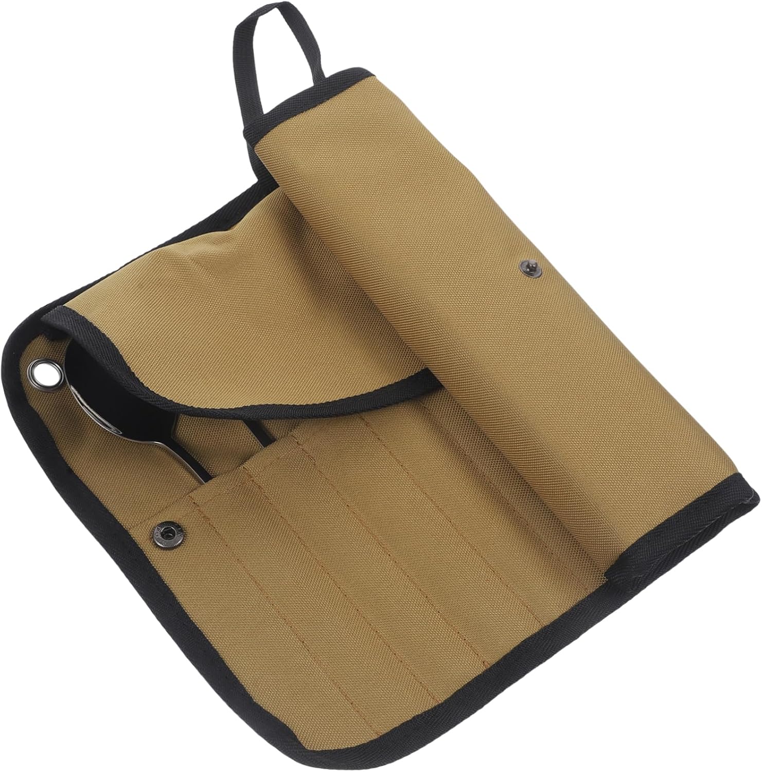 1set Camping Cutlery Kit Portable Tableware Storage Organizer for Outdoor Picnics Featuring Chopsticks Spoon Fork Lightweight Nylon Carrying Bag for Bbq and Camping Use