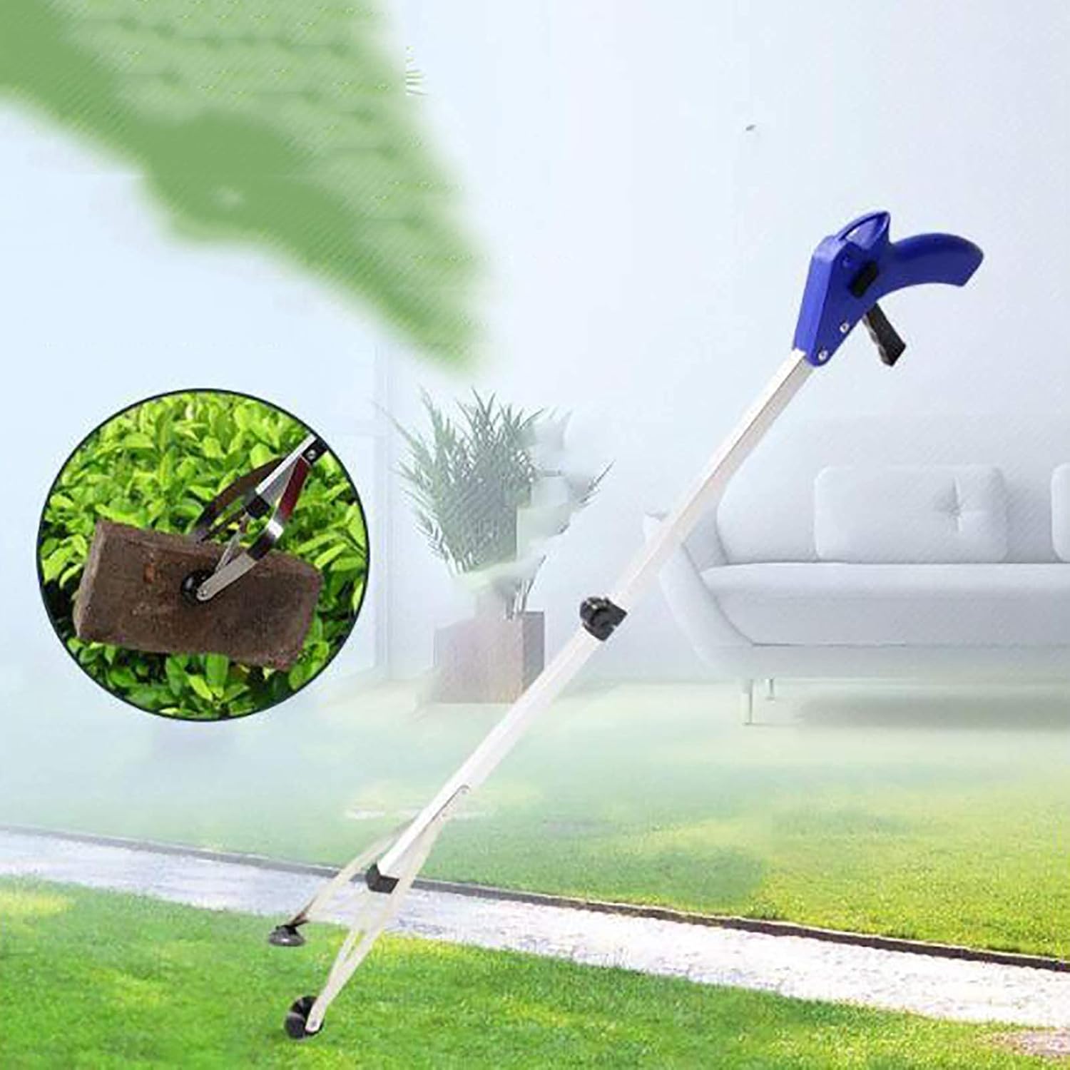 32" Foldable Pick Up Reaching Claw Reacher, Long Arm Gripper Grabber Suction Cup Grip Heavy Duty Mobility Aid Pick Up Tool