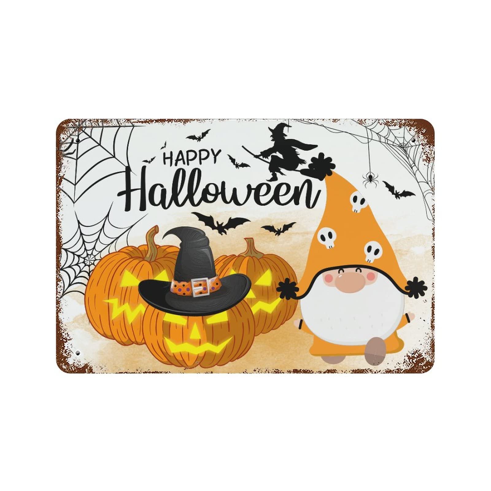 Cadeau de pendaison de crémaillère amusant : le panneau en métal d'Halloween idéal