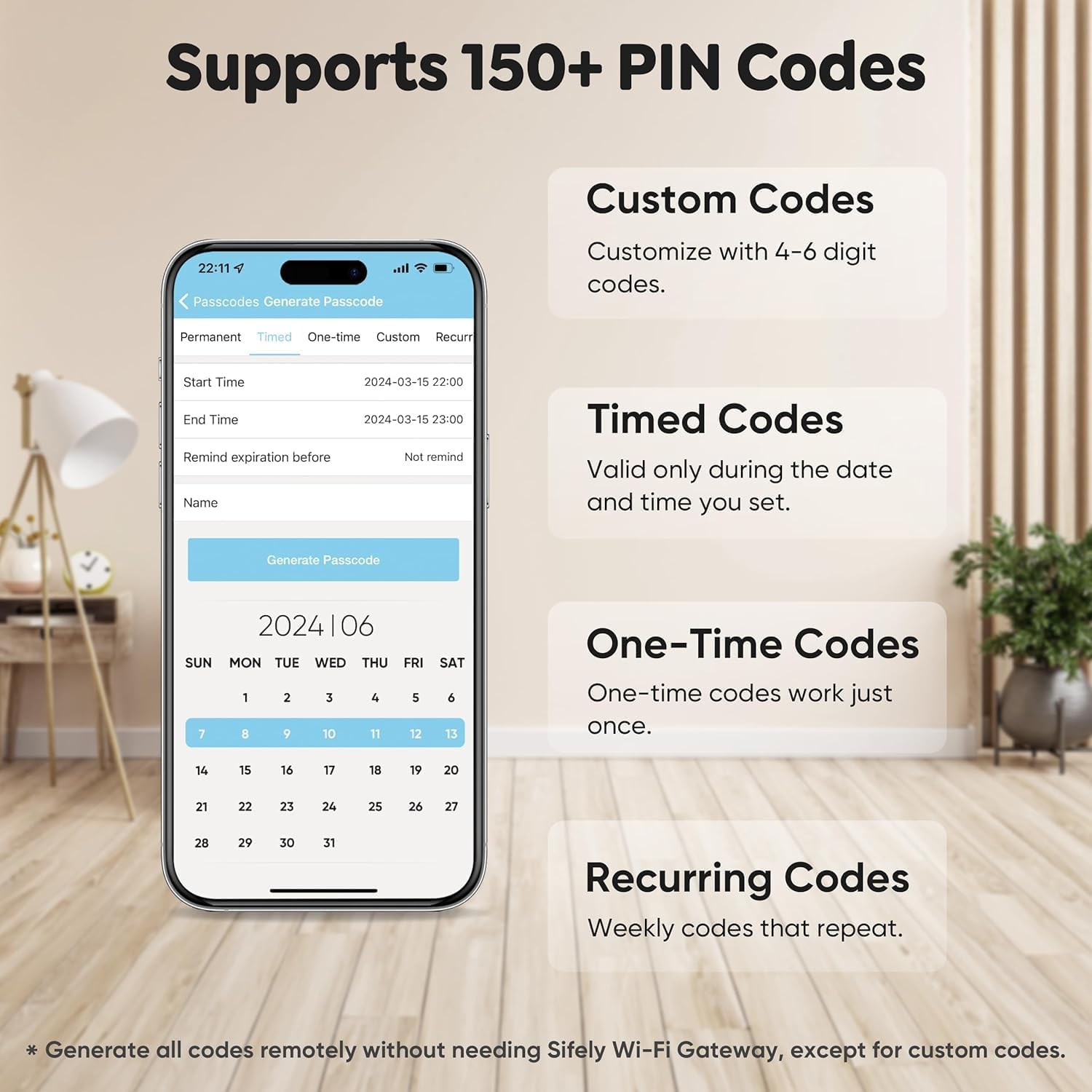 [Tastenfeld Fingerabdruck Riegel Smart Lock] Sifely Digitales Türschloss mit Code Passcode, Automatischer schlüsselloser Eingang Elektronischer Riegel für Haustüren, Häuser, Wohnungen (Silber)