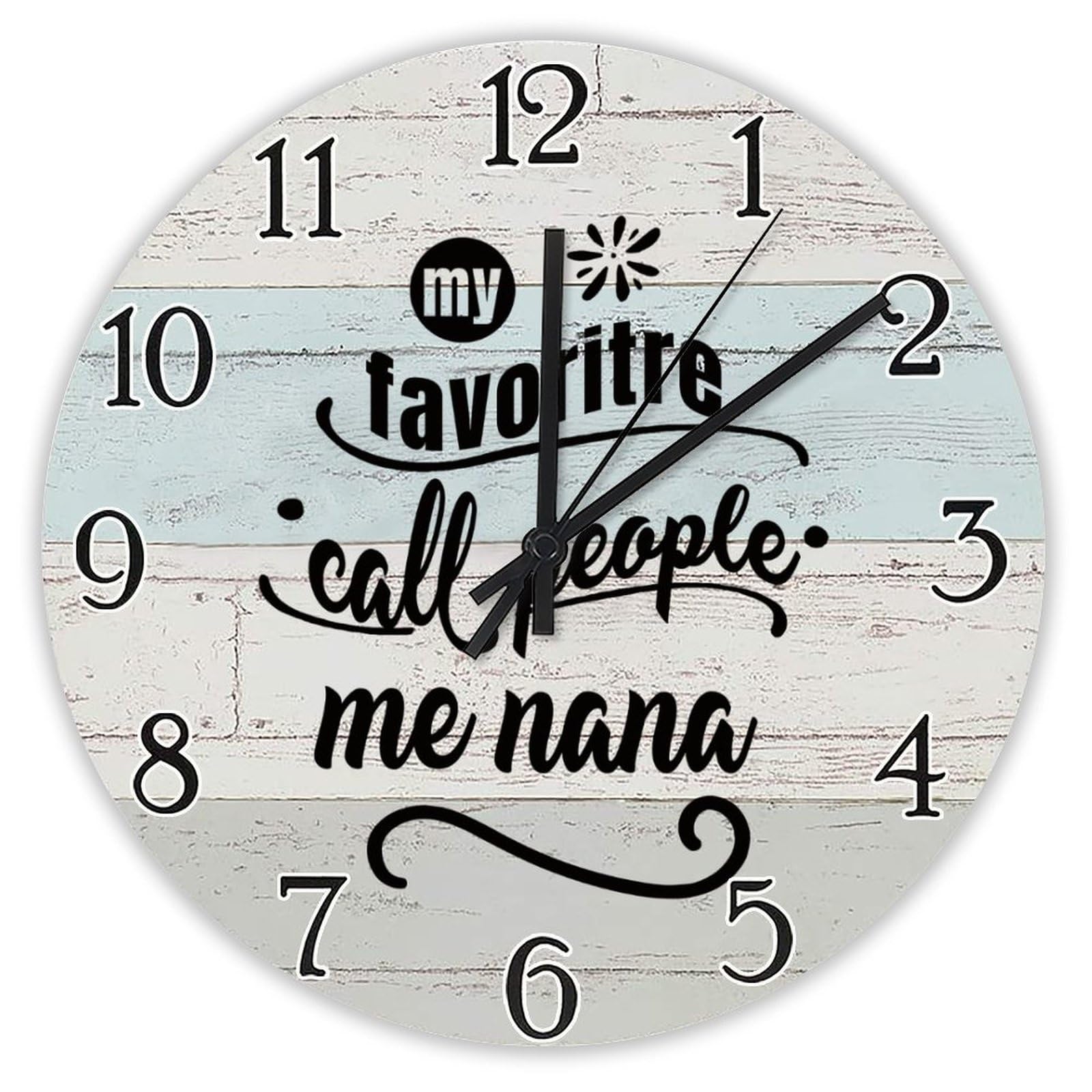 Horloge murale dicton inspirant idée cadeau fête des mères bois