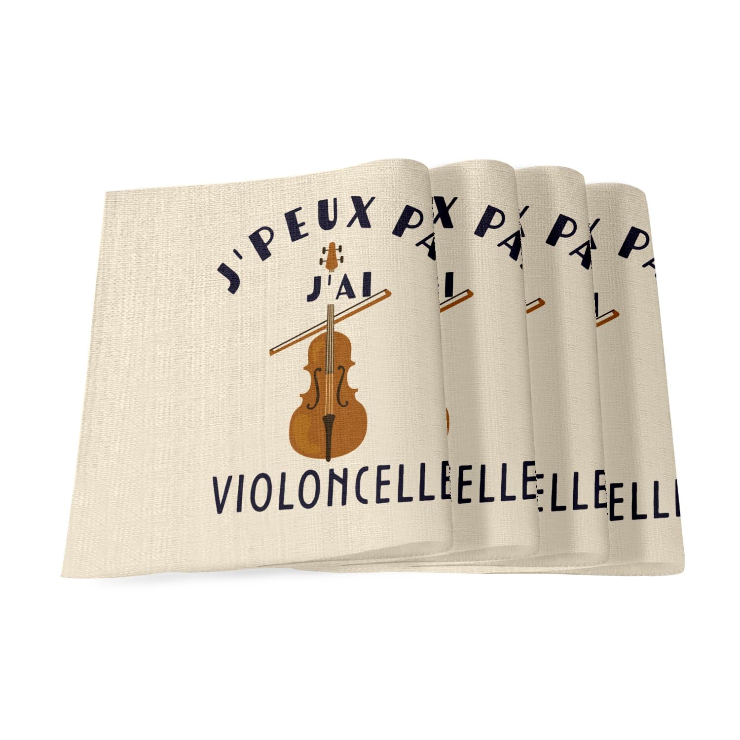 Sets de table en lin orchestre musique classique grand format 40x28,5 cm pour salle à manger