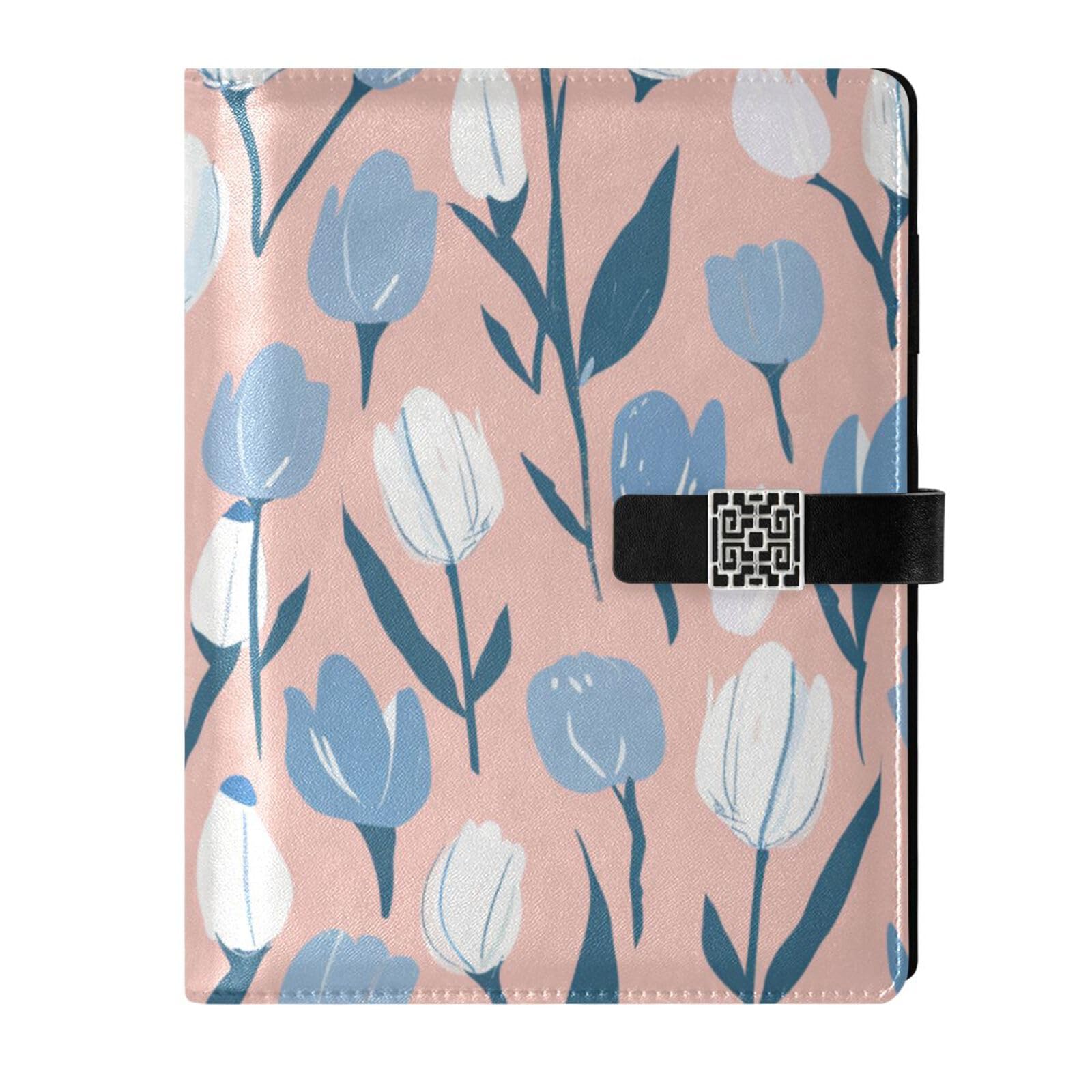Carnet ligné motif tulipes cahier de notes imperméable collège 17x23cm - 7