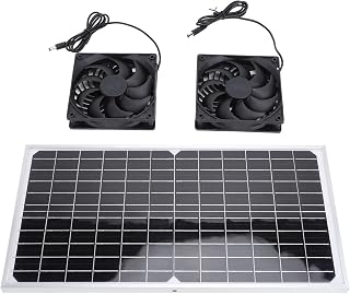 Hilitand Solar Powered Exhaust Fan 16W Solar Panel Ventilation Fan with Monocrystalline Silicon Panel for Chicken Coop Greenhouse Garage