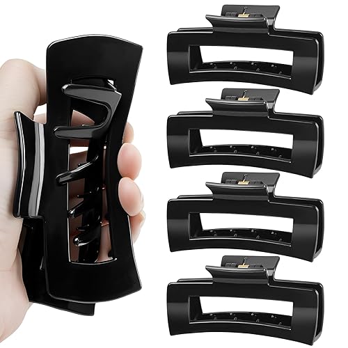 TOCESS Nylon Hair Claw Clips: Flexible & Unbreakable Safe Large