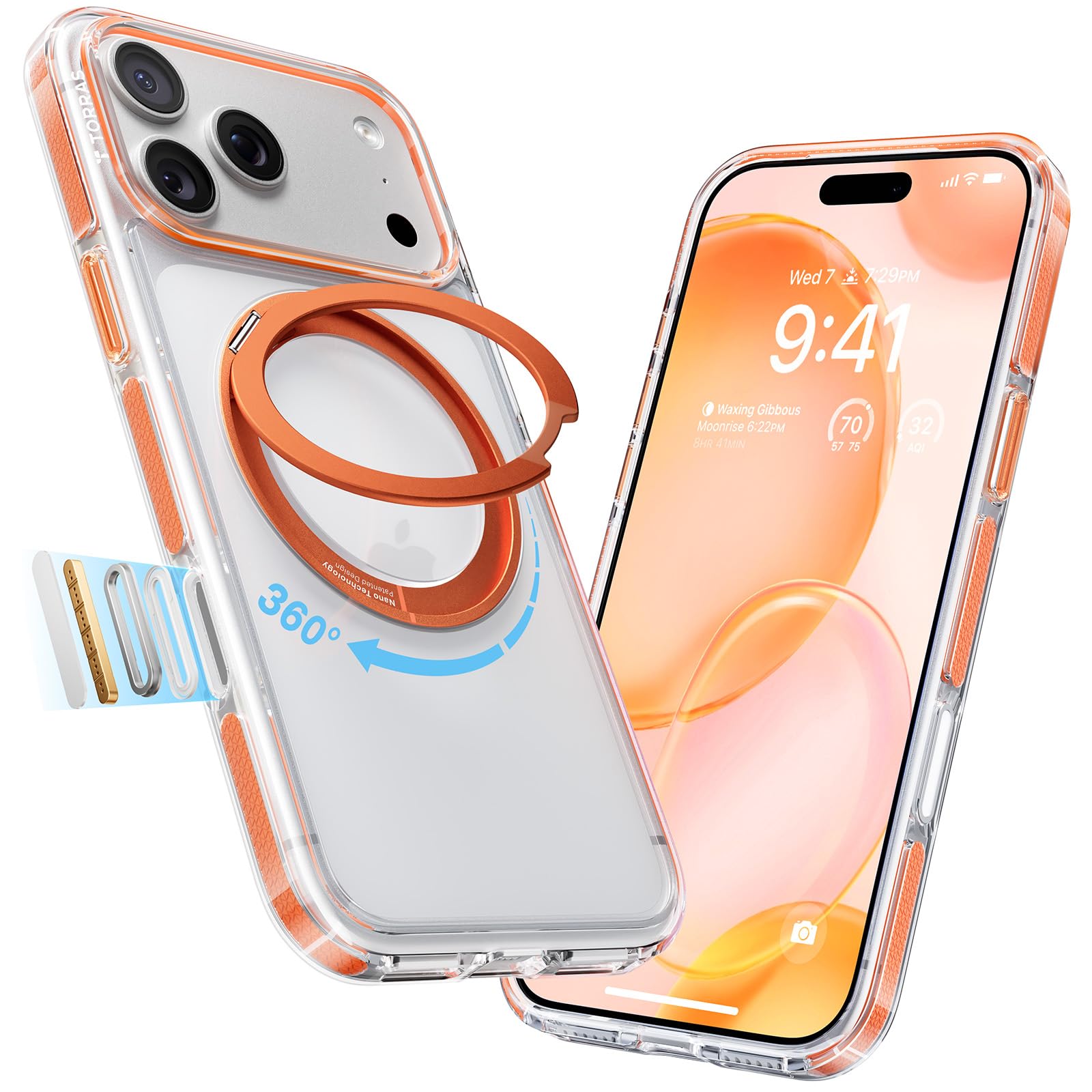 Amazon.com: TORRAS 360 Magnetic Stand for iPhone 17 Pro Max Case