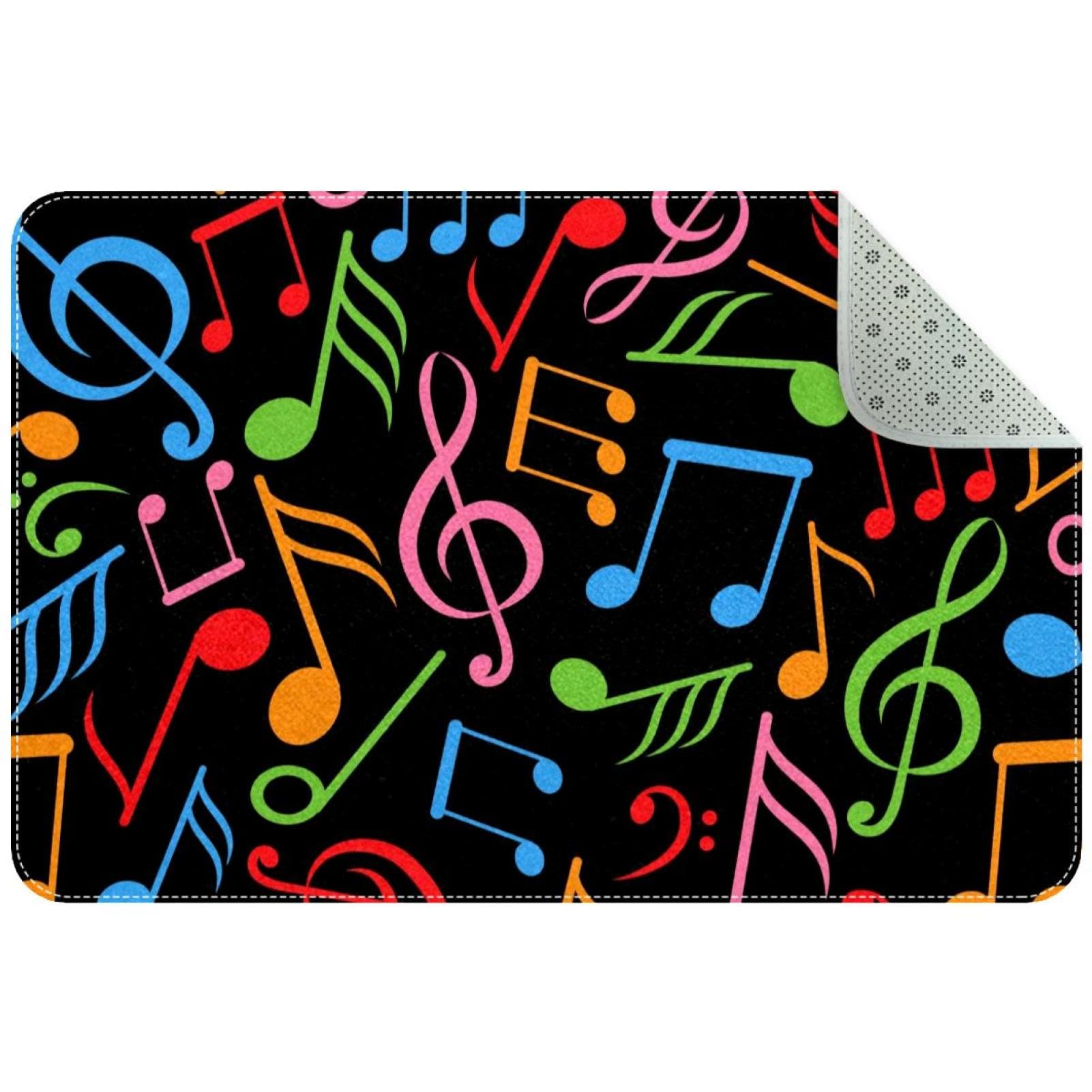 Tapis de sol musique 80x50 cm antidérapant haute qualité pour entrée