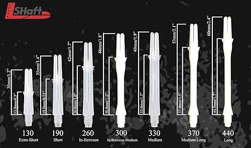 Miniatura 5 de Ejes de dardos estilo L eje de dardos de fibra de carbono Laro - para dardos de punta suave y punta de acero
